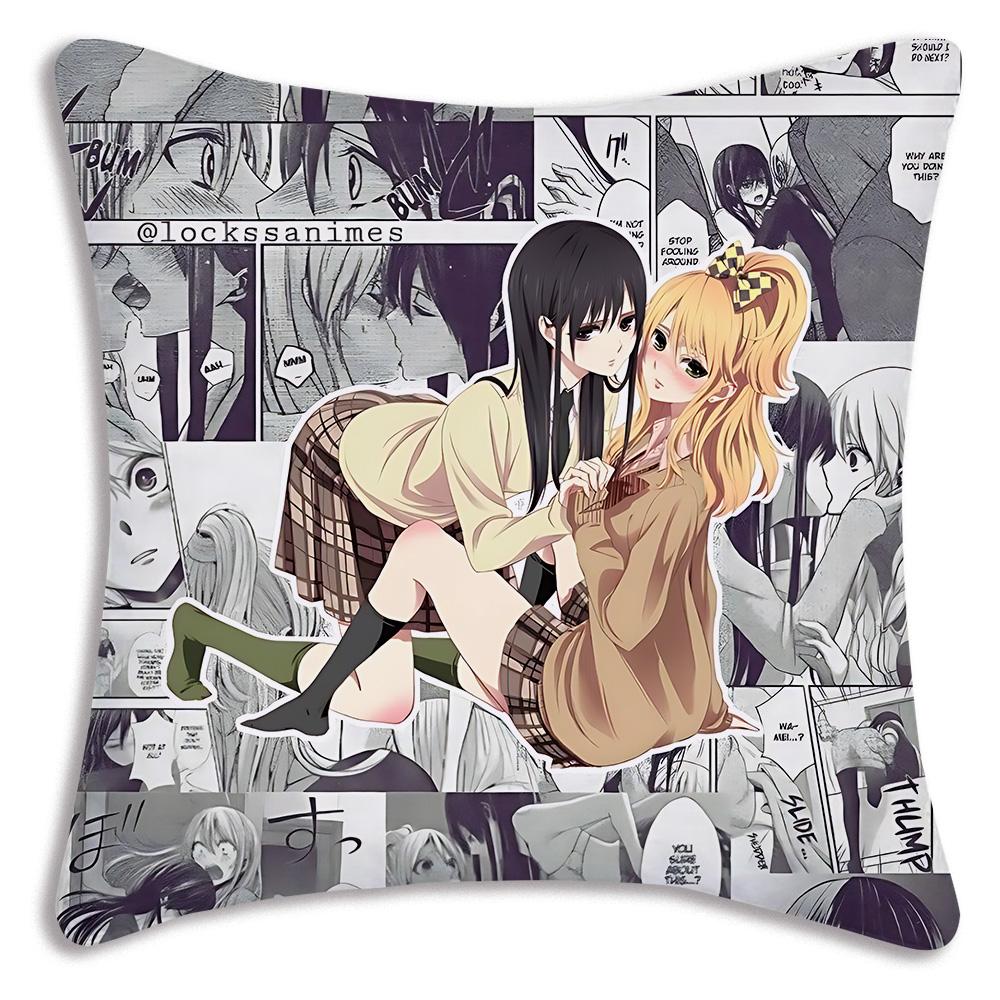 Cute GL Anime C-Citrus Hot Pillow Covers Cartoon Sofa Decorative Home Double-sided Printing Short Plush Cute Cushion Cover