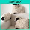 Plush Sheep Animal Shape Cushion With Embroidered Design For Living Room Sofa Bed Office Decor
