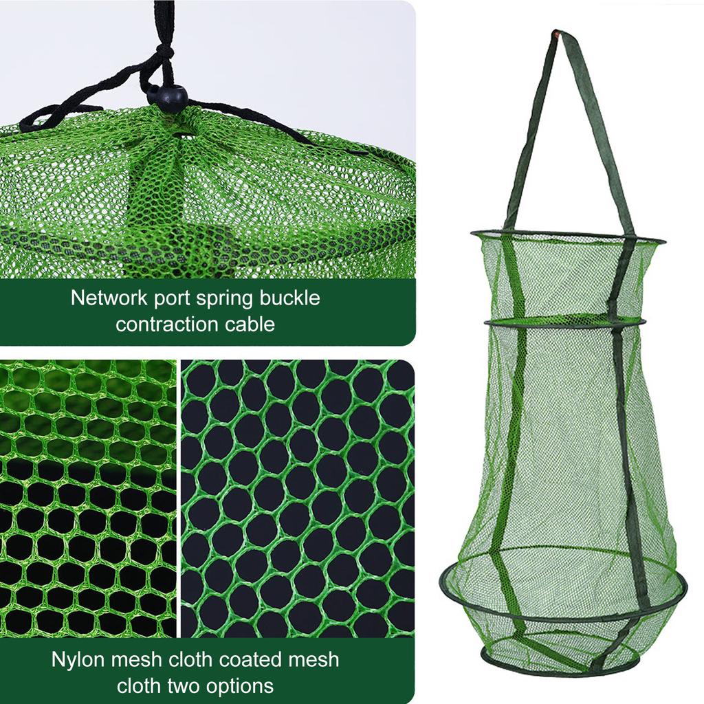 Fishing Trap Net Portable Fishing Net 3 Layer Round Folding Fishing Mesh Cage Cast Net Outdoor Fishing Accessories