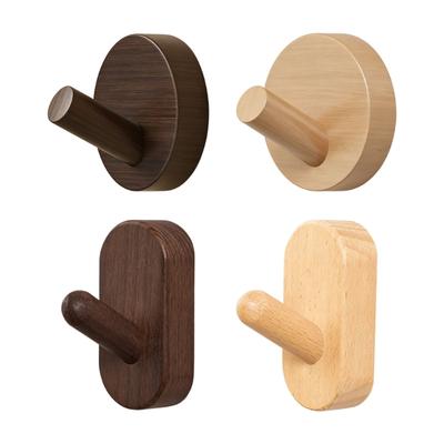 Wood Wall Hook With Strong Adhesive For Sturdy Hanging In Bathroom And Kitchen Supplies