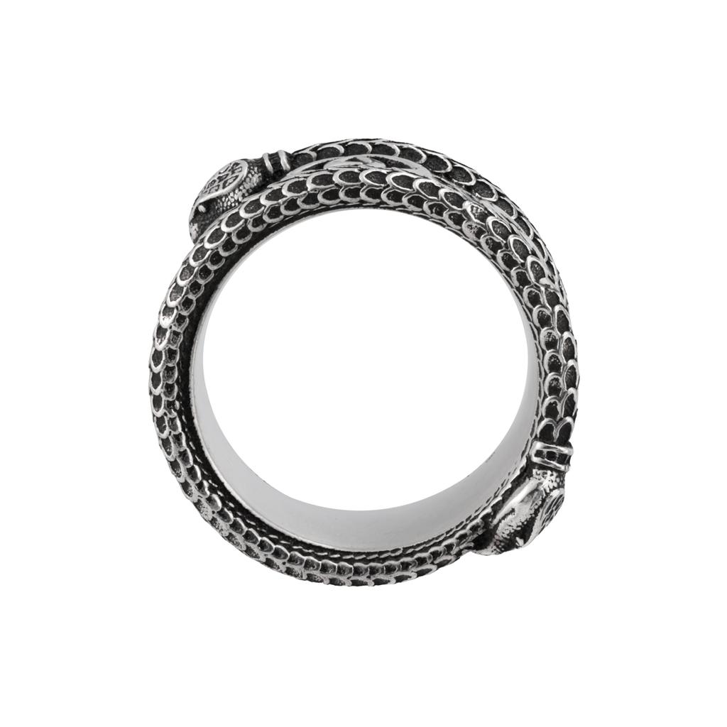 Gucci GG Marmont Snake Ring Silver Unisex Jewelry 577201-J8400-0811