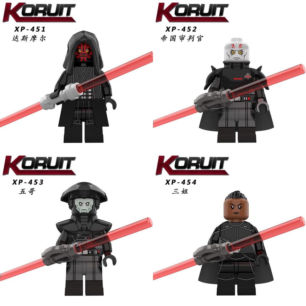 Durable Abs Plastic Minifigures Darth Vader Obi-wan Kenobi Childrens Building Blocks Set