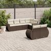 VidaXL Garden Lounge Set with Cushions 7 Pcs, Patio Sofas, Patio Furniture Set, Outdoor Furniture, Brown 3253950