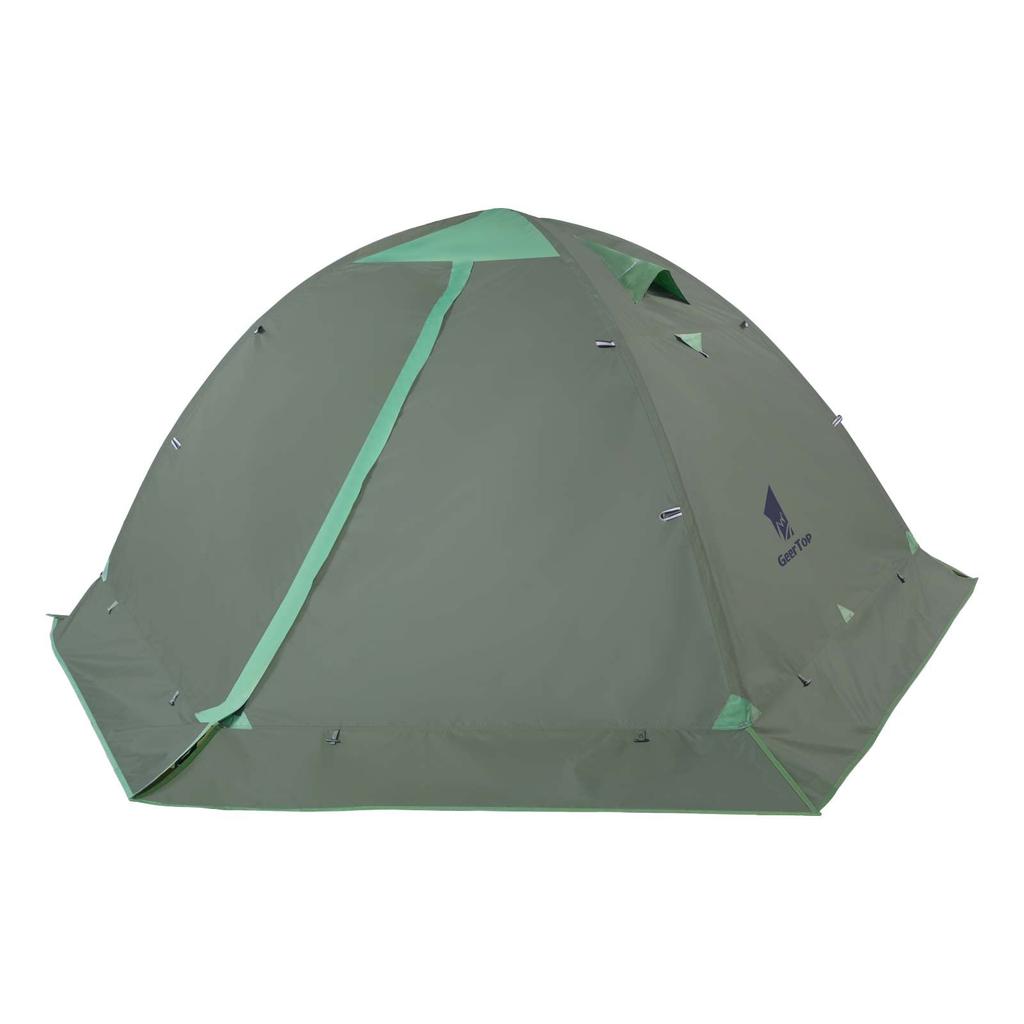 GEERTOP Tent, 2 Person Solo Tent, Lightweight, 4 Seasons, Double Layer, Water Pressure Resistance 5000MM, Waterproof, Mountaineering Tent with Skirt,