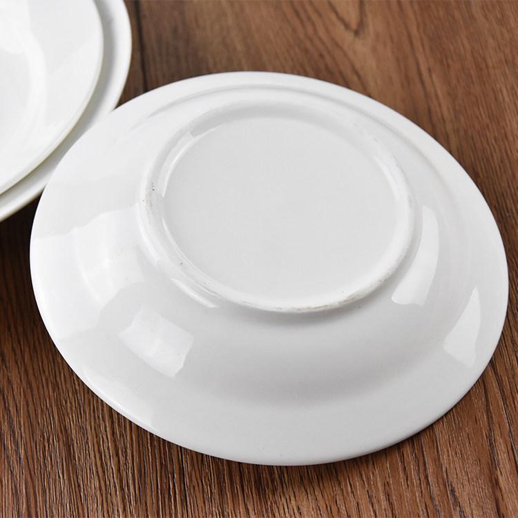 Creative Pure White Ceramic Dinnerware: Western Style Plate for Pasta, Breakfast, Soup, and Fruit.