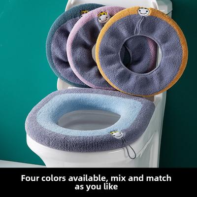 Toilet Seat Cushion, Home Cute Toilet Seat Cover, All-season Universal Toilet Thickened Waterproof Puller Bucket Gasket