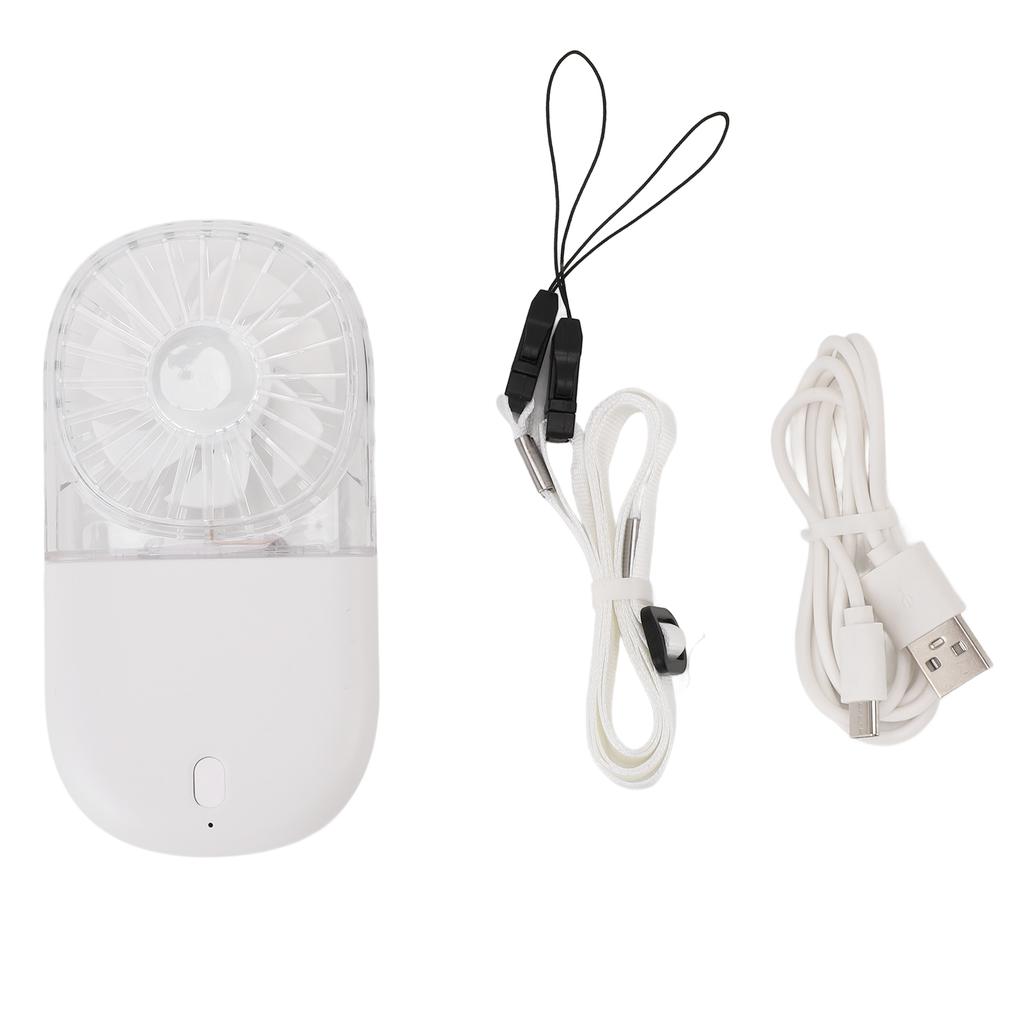 Faltbarer Handventilator 5 Windgeschwindigkeiten Geräuscharm Multifunktional Tragbarer Handventilator für Reisen