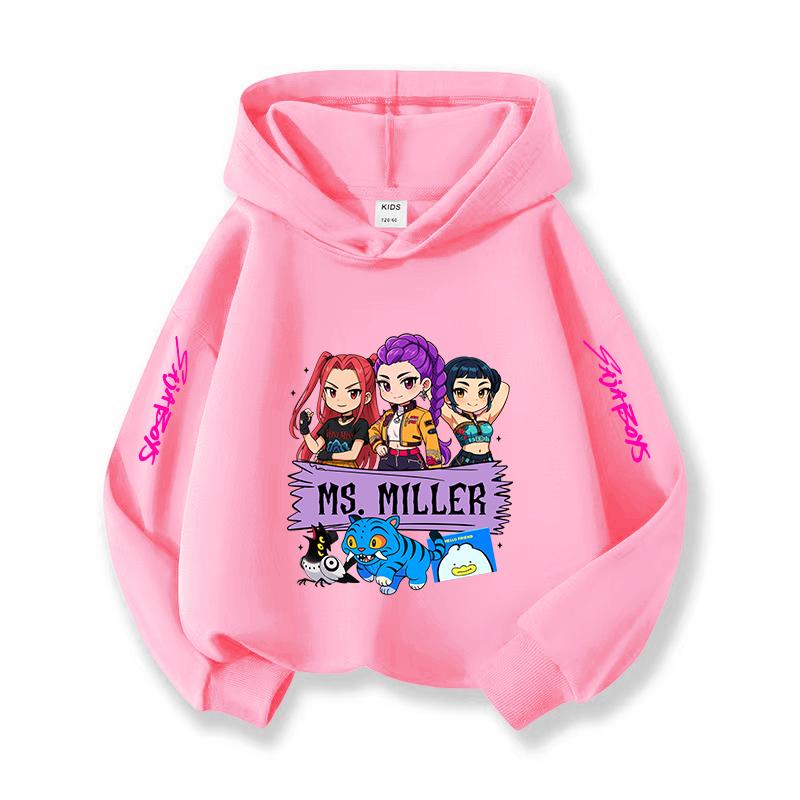Kpop Halloween Popular Children's Hooded Sweatshirt Christmas Casual Wear Korean Style Children's Comfortable Top Girl Boy Holiday Gift
