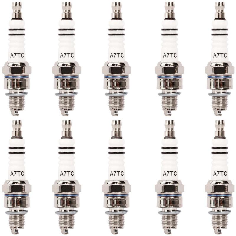 10 Pcs Spark Plug A7TC for GY6 50cc 70cc 90cc 110cc 125cc 150cc ATV Scooter Pit Dirt Pocket Bike Moped Go Kart Quad CR5HS CR5HSB