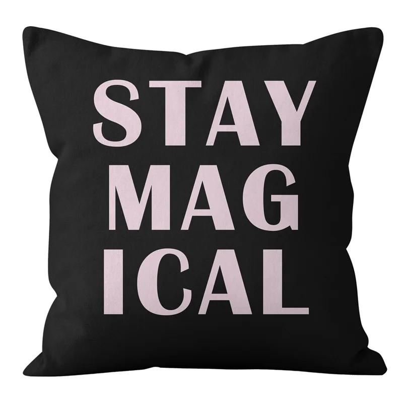 45x45cm Princess Pink Letter Pillowcase ins Nordic Crown Animal Cushion Cover Sofa Office Seat Home Decoration