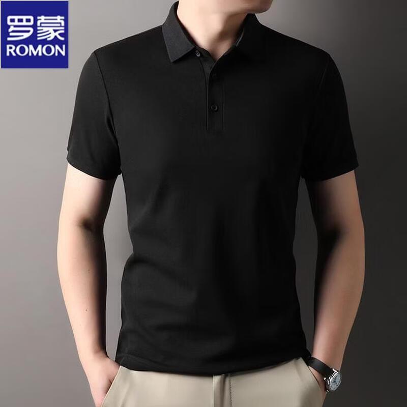 ROMON Men's Silk Blend Polo T-Shirt