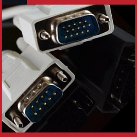 Universal RS232 DB9 9 Pin Male to VGA Video 15 Pin Male Adapter Cable Pack of 1