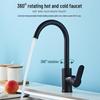 All-Copper Pull-Out Kitchen Faucet with Hot/Cold Switch - Splash-Proof Vegetable Basin Sink