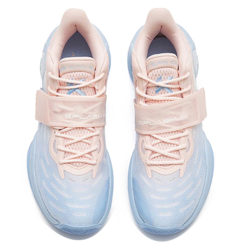 Anta Water Flower 4 LA Nitrogen Technology Abrasion Resistant Breathable Low top Basketball Shoes Men's Pink Blue Sneakers 112241109-1