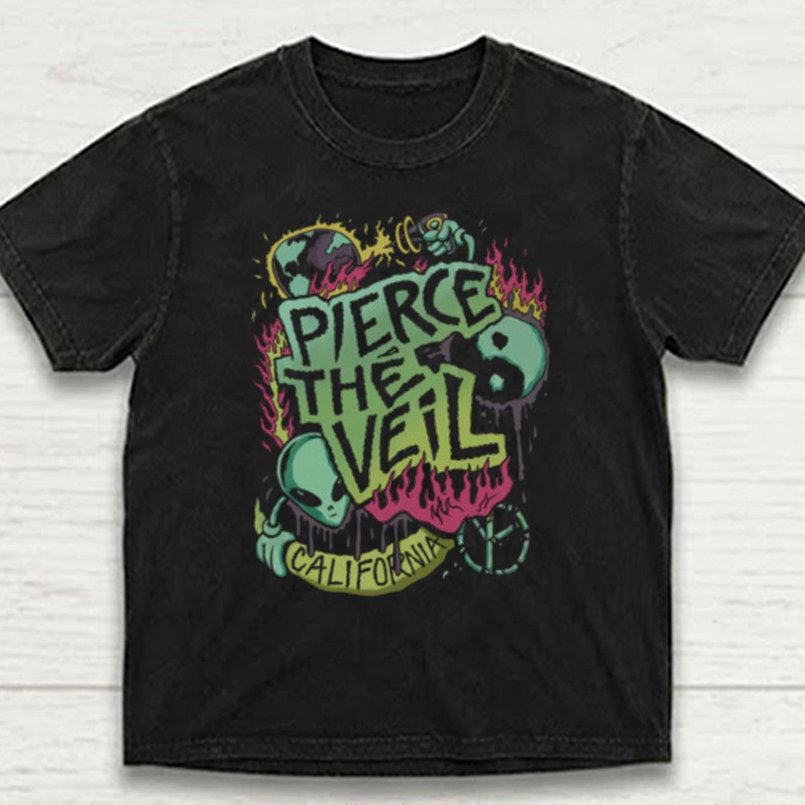 Pierce the Veil Collide With The Sky T-Shirt, Rock Music Band Tee L