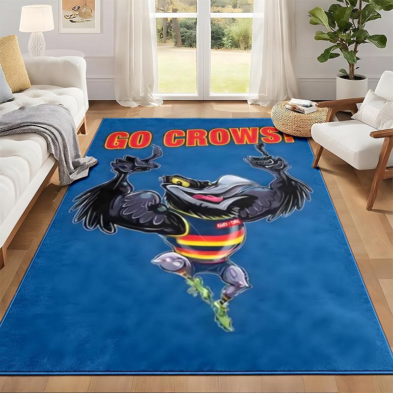 Adelaide Crows Carpet Door Mat for Living Room or Bedroom Protective Mat Under Chair Office Decoration Christmas Gift Birthday Present