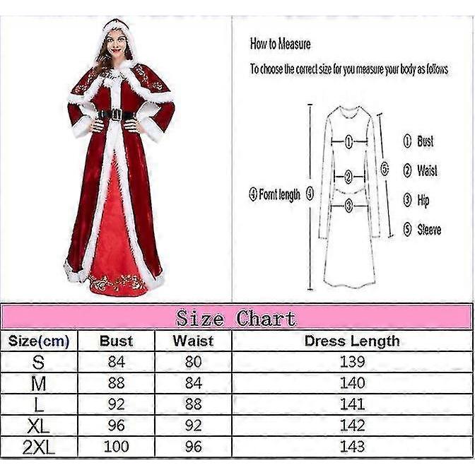 Plus Size Deluxe Velvet Adults Christmas Costume Cosplay Couple Santa Claus Clothes Fancy Dress Xmas Uniform Suit For Men Women M
