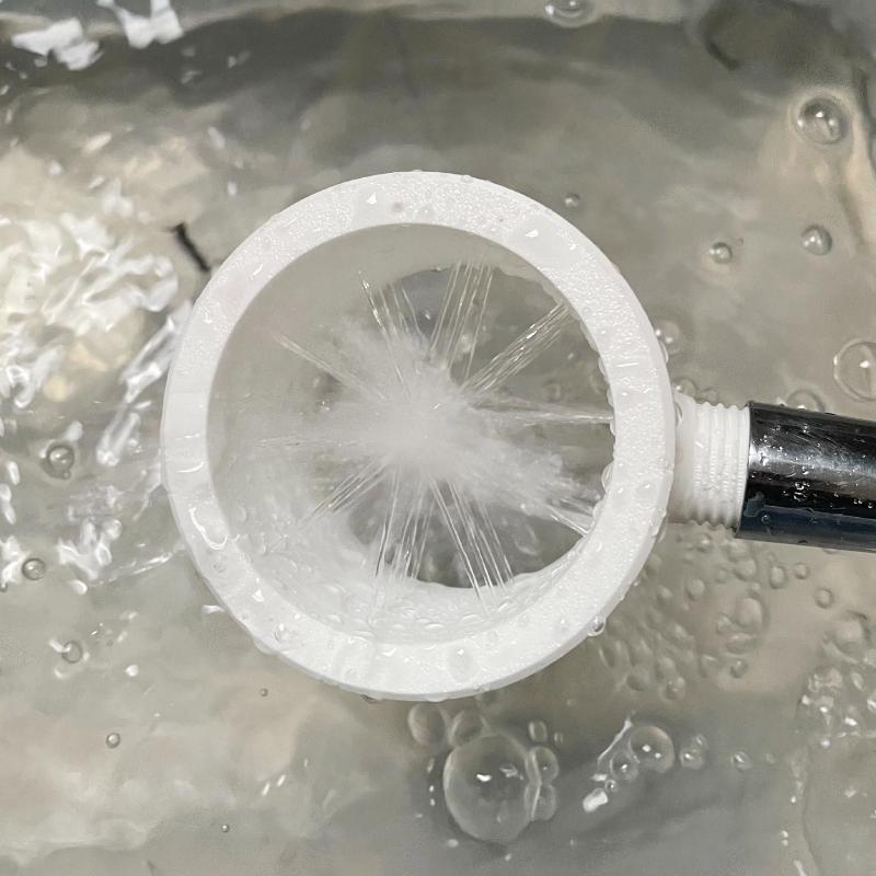 Shower Head Powerful Supercharging Hydromassage 360-Degree Ring Water Spray Spiral Nozzle All-Round Cleaning Shower Head