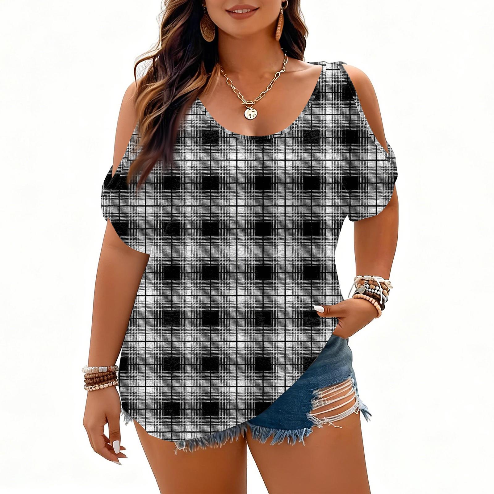 

Women s Fashionable Short Sleeve Elegant Commuting And Casual Top XL білий