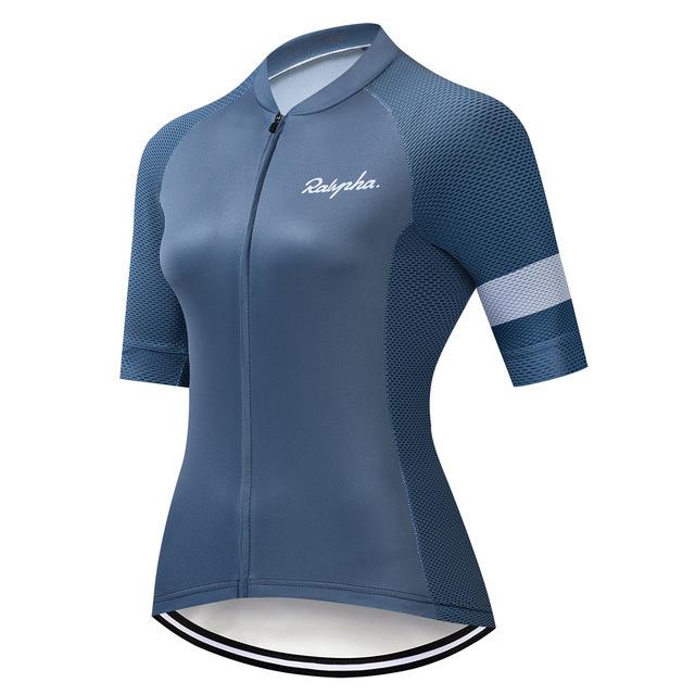 Women's Short Sleeve Cycling Suit Top Strap Shorts Road Bike Team Edition Summer