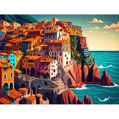 Paint by Numbers Cinque Terre 30 X 40 Cm