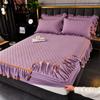 Plush Queen Fitted Sheet Elastic Thick Soft Bed Sheets Non-slip Luxury Double Bed Pad Mattress Covers with Deep Pocket