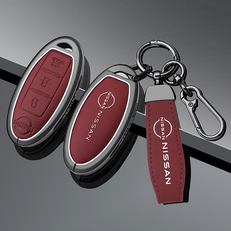 Husa cheie Nissan pentru Sylphy, Qashqai, Teana, X-Trail, Tiida, Kicks, Bluebird, Murano - Geantă unisex cu cataramă
