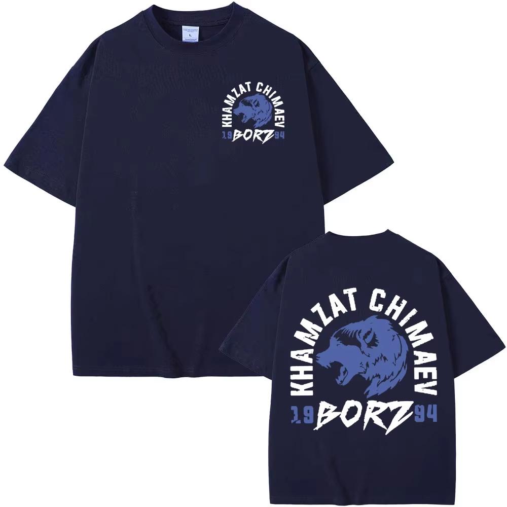2026 Khamzat Chimaev borz Logo Graphic Tshirts Mens Clothing Vintage Fashion Gothic Cool T Shirts Casual pure Cotton Top