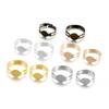 40PCS/lot 7/8MM Gold Plated Rings Adjustable Blank Ring Settings Findings For DIY Fashion Rings Jewelry Making Accessories