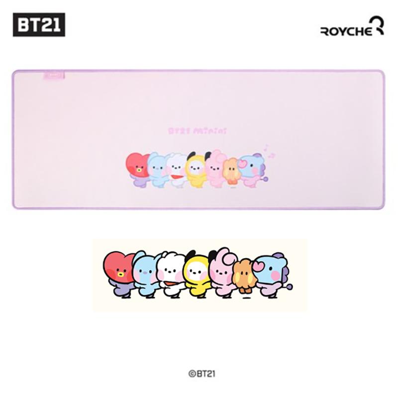

Длинный коврик для мыши BTS BT21 Minini, настольный коврик для игровой мыши, официальный аутентичный коврик