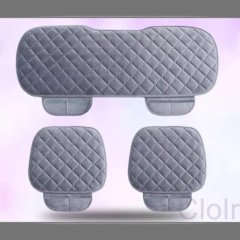 

Универсальный противоскользящий теплый зимний чехол для сиденья внедорожника, подушка для переднего и заднего сиденья, льняная подушка, дышащий защитный коврик, автомобильные аксессуары