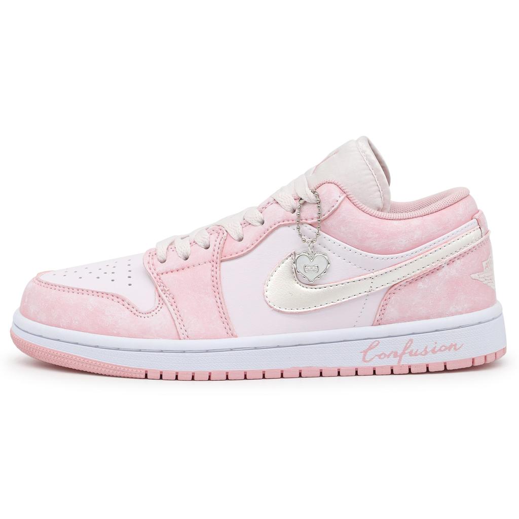 Jordan Air Jordan 1 Vintage Basketball Shoes Unisex Low Top Pink 553560-614(Team52-S-BOX)