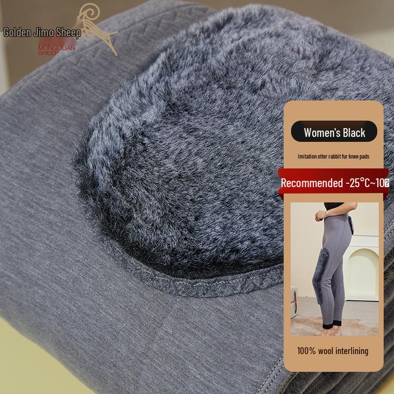 

Мужские шерстяные брюки с флисовой подкладкой и высокой посадкой: Плотный, Теплый, Защищающий от холода, Идеально подходит для людей среднего и пожилого возраста, Зимний базовый слой больших размеров. 3XL