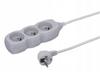 Vit grenkontakt med 3 uttag 1,5m 250V 16A 3x1mm²