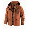 Mens Hooded Casual Jacket Lightweight Windproof Water Resistant Outerwear Solid Color Urban Style