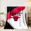 Chicago Bulls Logo Rot-Weiß Design Flanelldecke für Schlafzimmer, Wohnzimmer, Sofa und Ruhesofas.