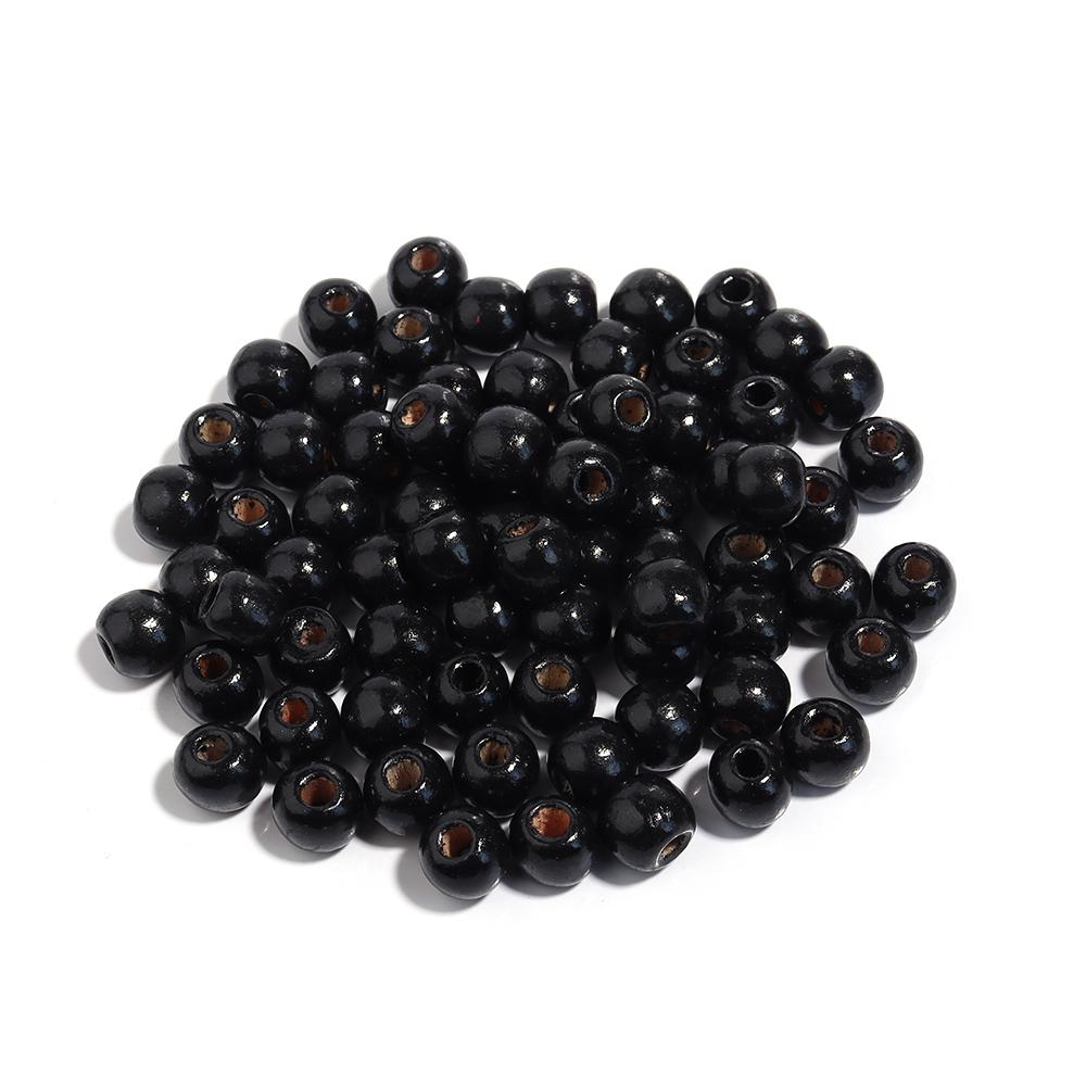 8 10 12mm Natural Wooden Beads Large Hole Loose Spacer Round Bead For Jewelry Making Diy Craft Bracelet Necklace Toy Accessories