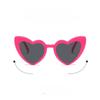 Heart-Shaped Sunglasses Vintage Irregular Pink Heart Sun Glasses Trendy Fashion Street Shooting Shades for Women UV Protection
