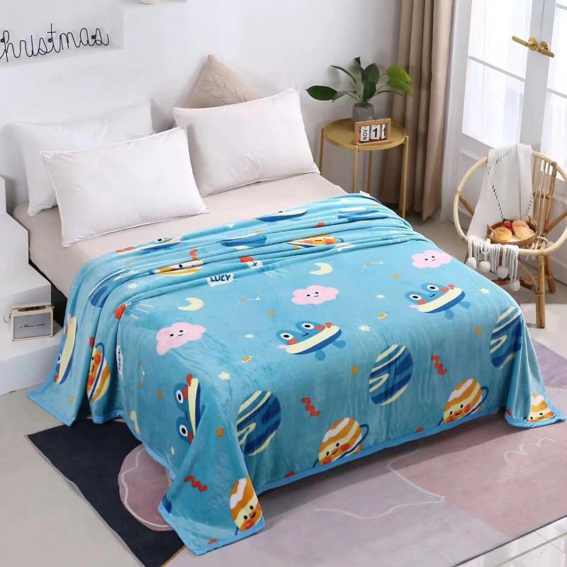 Flannel Summer Blanket Home Sofa Double-Sided Blanket Office Nap Blanket