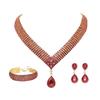 Luxury Rhinestone Super Beauty Necklace Earrings Bracelet Set