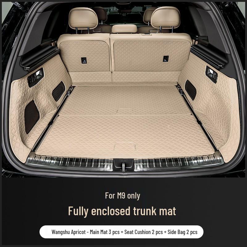 Full Coverage Nappa Leather Trunk and Backrest Mat for 2024/25 AITO M9 Five/Six-Seater