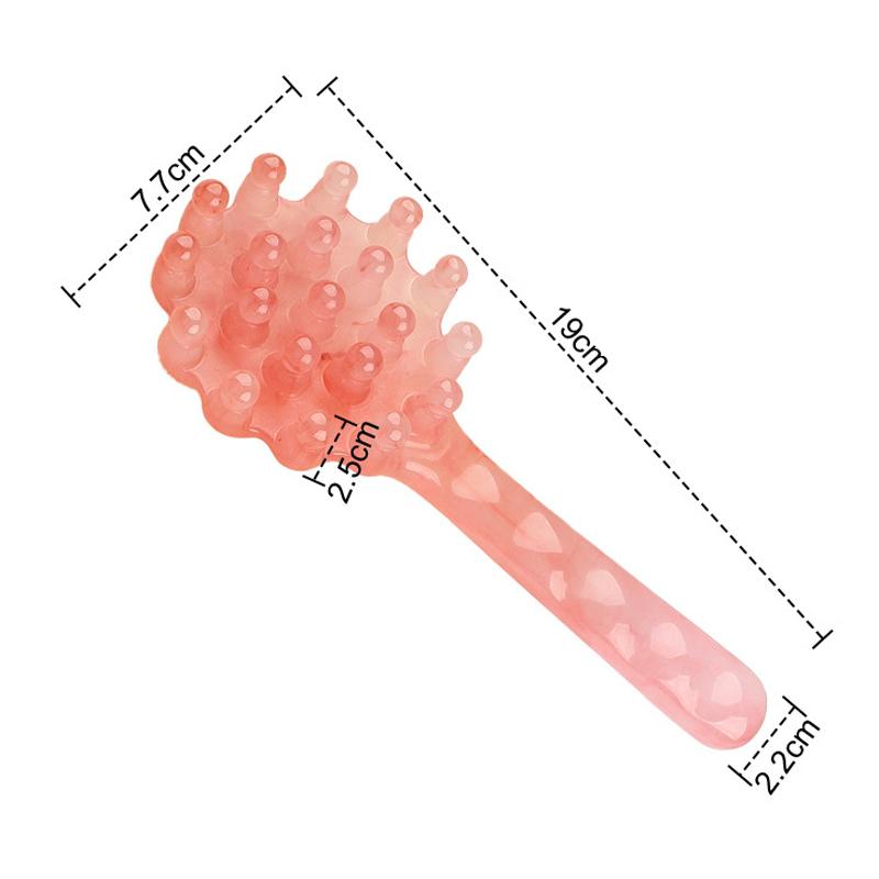 

Long Handled Massage Comb Resin Head Massager Meridian Scraping Scalp Massage Acupuncture Spa Body Home Health Therapy Tool абрикосовий