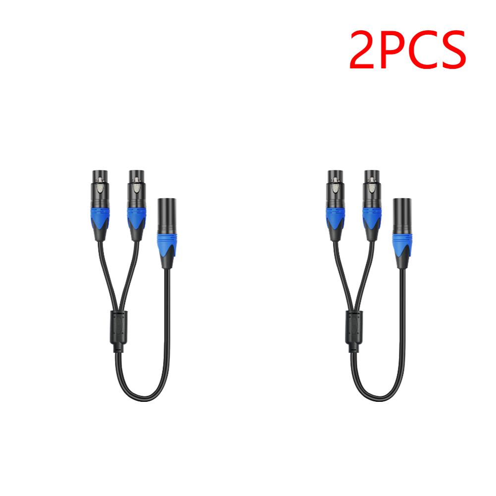 50cm XLR Splitter Cable 1 XLR Male To 2 XLR Female XLR Y Splitter Cable Microphone Splitter Cord for Amplifier Microphone Mixer