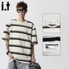 CHOCOOLATEit Men's Color-Block Striped Short Sleeve T-Shirt