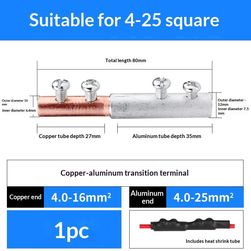 1/3Pcs Gtl Quick Cable Connector Copper Wire Butt Terminal Splice Copper Al Cable Wire Tubular Screw Bolt Connection Sleeve Join
