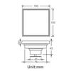 Geruchshemmender Bodenablauf Quadratischer Haarsieb 100*100mm Antiker Linearer Bodenablauf Badezimmer Toilette