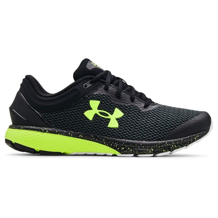 Under Armour Charged Escape 3 Comfortable Fabric Low Top Casual Running Shoes Men Sneakers Black Green 3024912-002