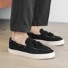 Fashion Italian Flat Suede Leather Loafers Leisure Walk Male Casual Shoes New Design Casual Slip on Flats Versatile Driving Moccasins