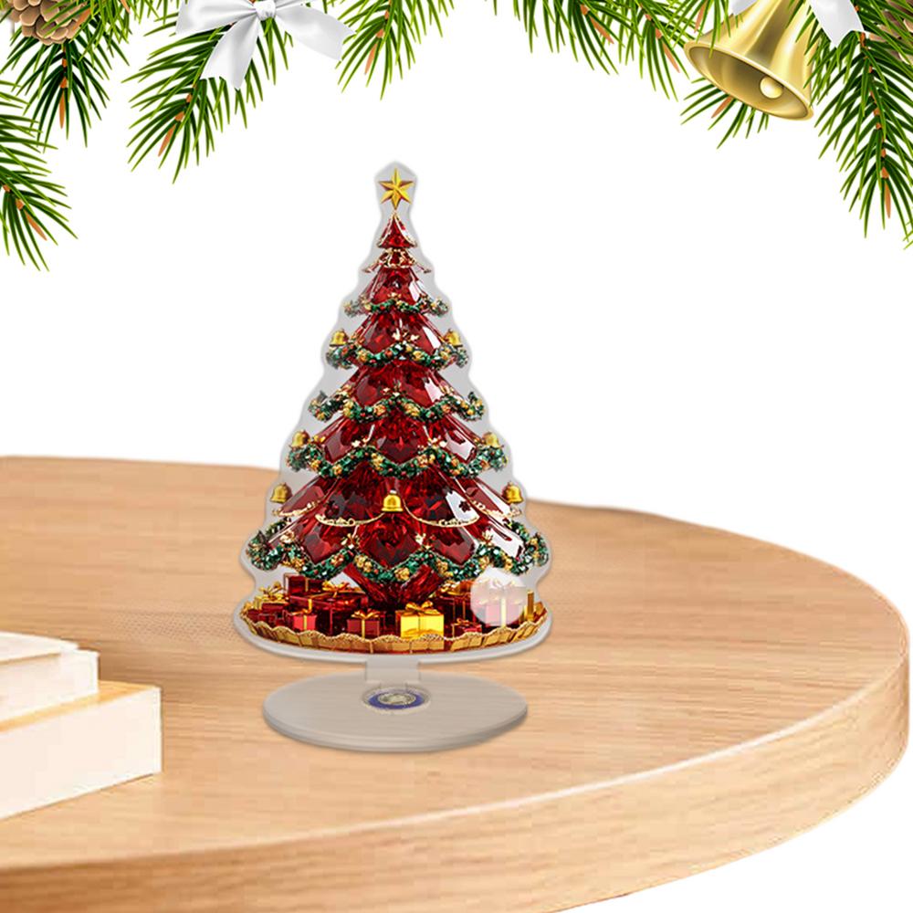 

2D Акриловая Рождественская Центральная Композиция Рождественская Елка Колесо Обозрения Карусель Вывеска Декор Настольная Центральная Композиция Для Дома Рабочего Стола Полки Каминной Полки