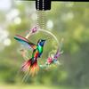 Cute Birds Pendant Car Rearview Mirror Charm Acrylic 2D Purse Backpack Bag Keychain Car Interior Decoration